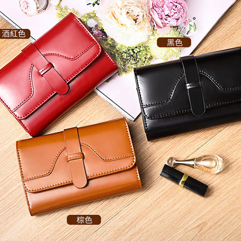 [オフィシャル] [ 二つ目は 4900]ワックス牛革財布、な光沢感、手触りが良い、耐久性に優れている、清潔しやすい、クラシックなデザイン、三層大容量。送料無料、着払い。