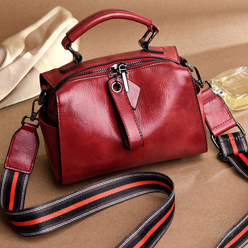 [オフィシャル] 牛革ショルダーバッグ、おしゃれなコンパクトスタイル、キレイでシンプルな色合い、色つやがいい、手触りがいい、クラシック、手入れしやすい【着払い】