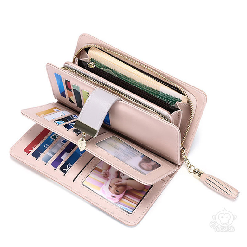 [オフィシャル]魔法の色合いレディース財布、上質な牛革、繊細な質感、クラシック、取り外しできる腕ベルト、スマホも収納できる、【着払い】【二点目は4000円だけ】