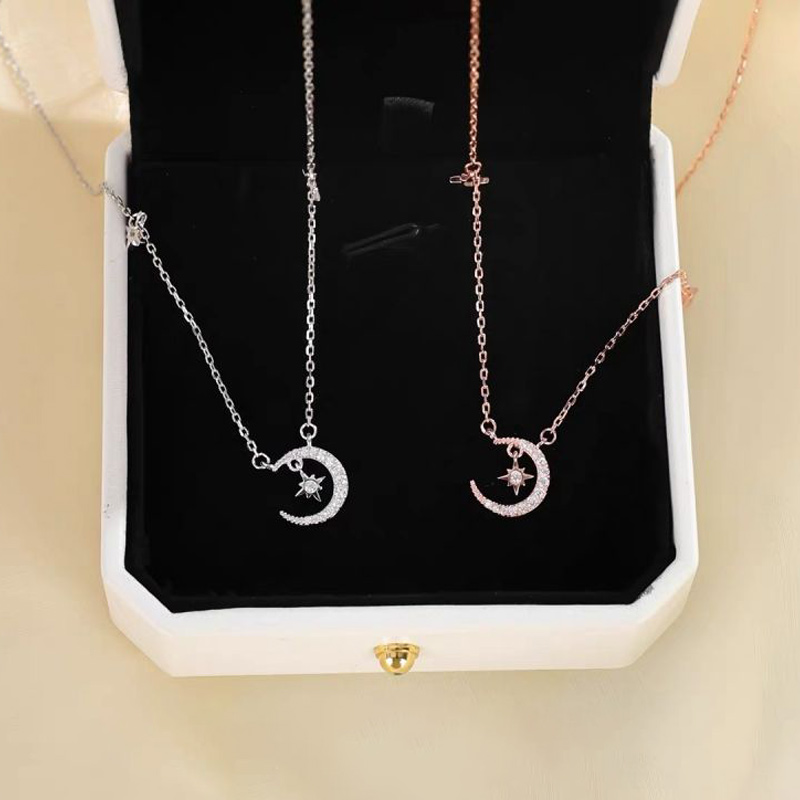 925純銀 ムーンネックレス